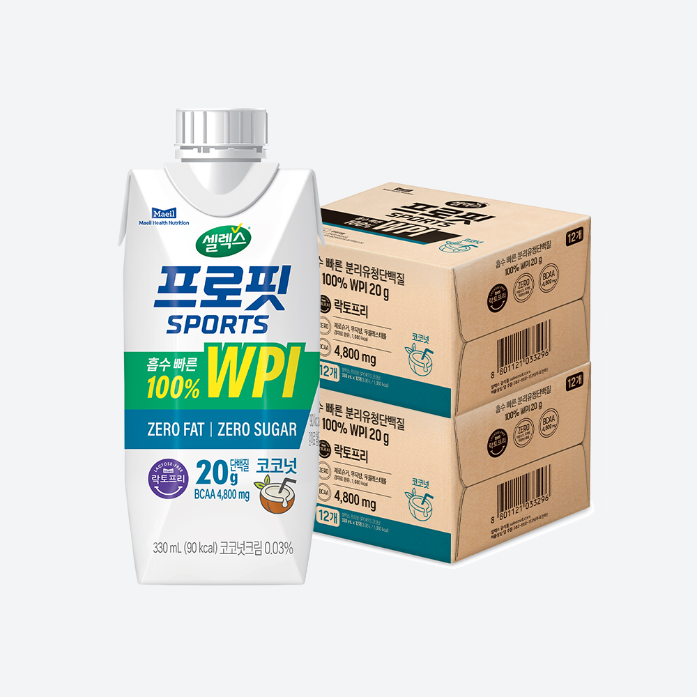 셀렉스 프로핏 스포츠 WPI 드링크 코코넛 330mL 24팩