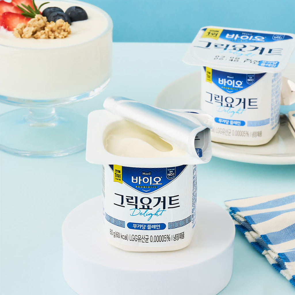 매일바이오 그릭요거트 Delight 무가당 플레인 80g 16입