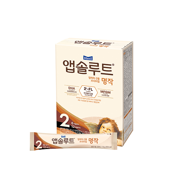 앱솔루트 명작 2FL (HMO) 분유 스틱 2단계(6~12개월) 14g 20포