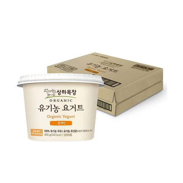 상하목장 유기농 요거트 플레인 400g 6개_냉장