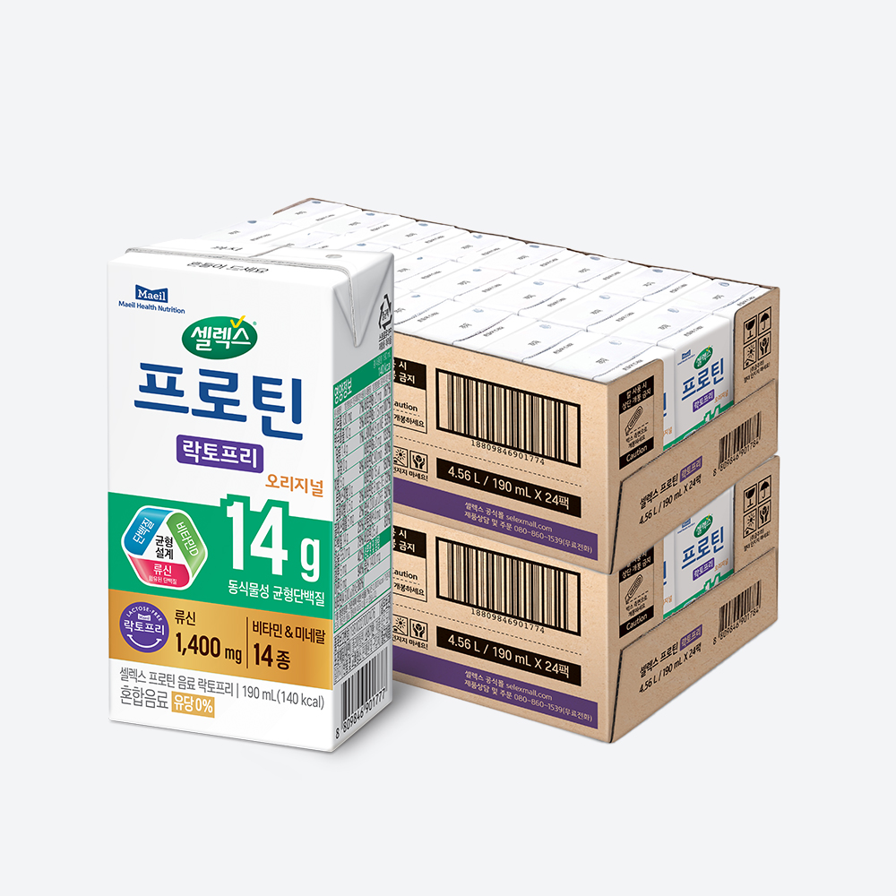 셀렉스 프로틴 음료 락토프리 190ml 48팩