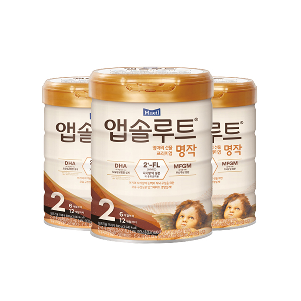 앱솔루트 명작 2FL (HMO) 분유 2단계(6~12개월) 800g 3캔