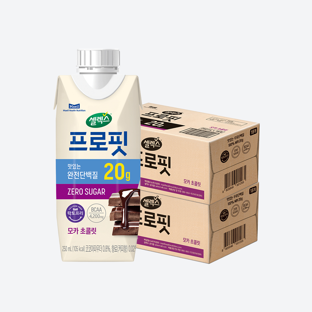 셀렉스 프로핏 완전단백질 음료 모카 초콜릿 250ml 36팩