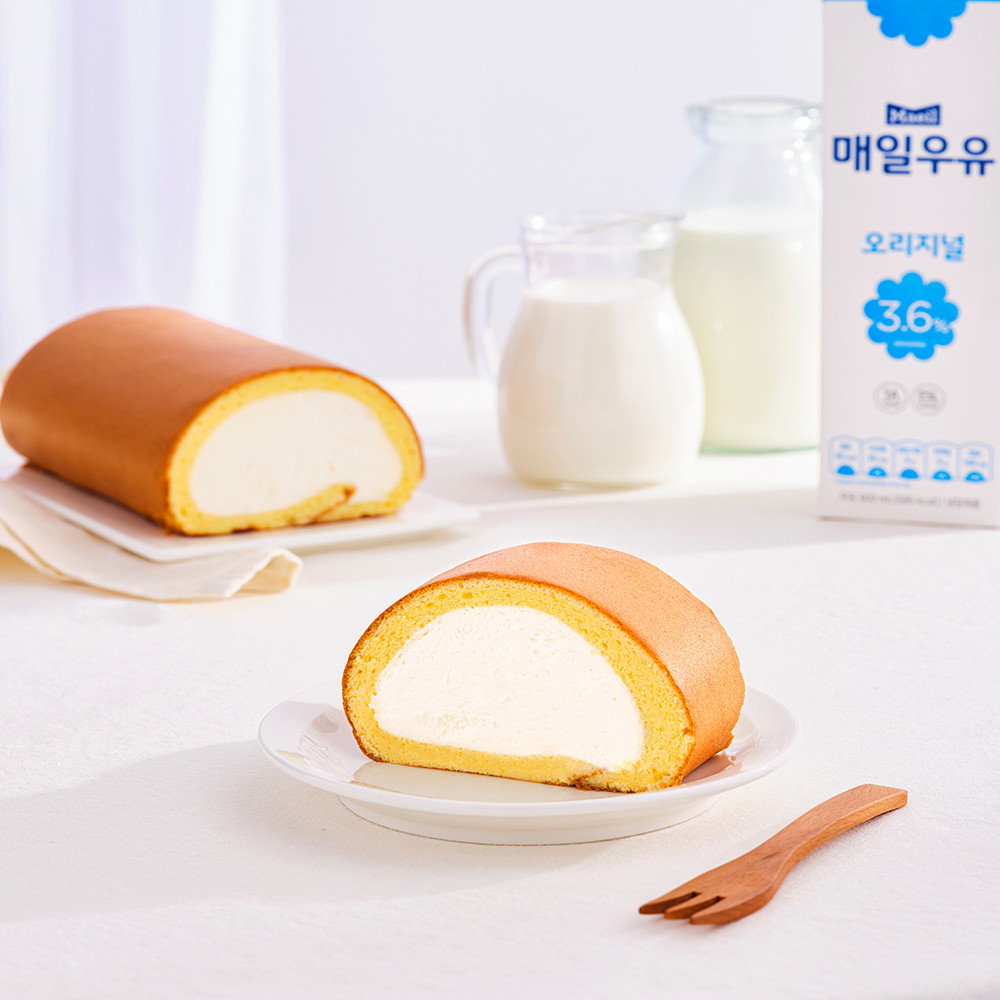 데르뜨 바이 매일우유 순 38% 우유 롤케이크 370g 1개_냉동