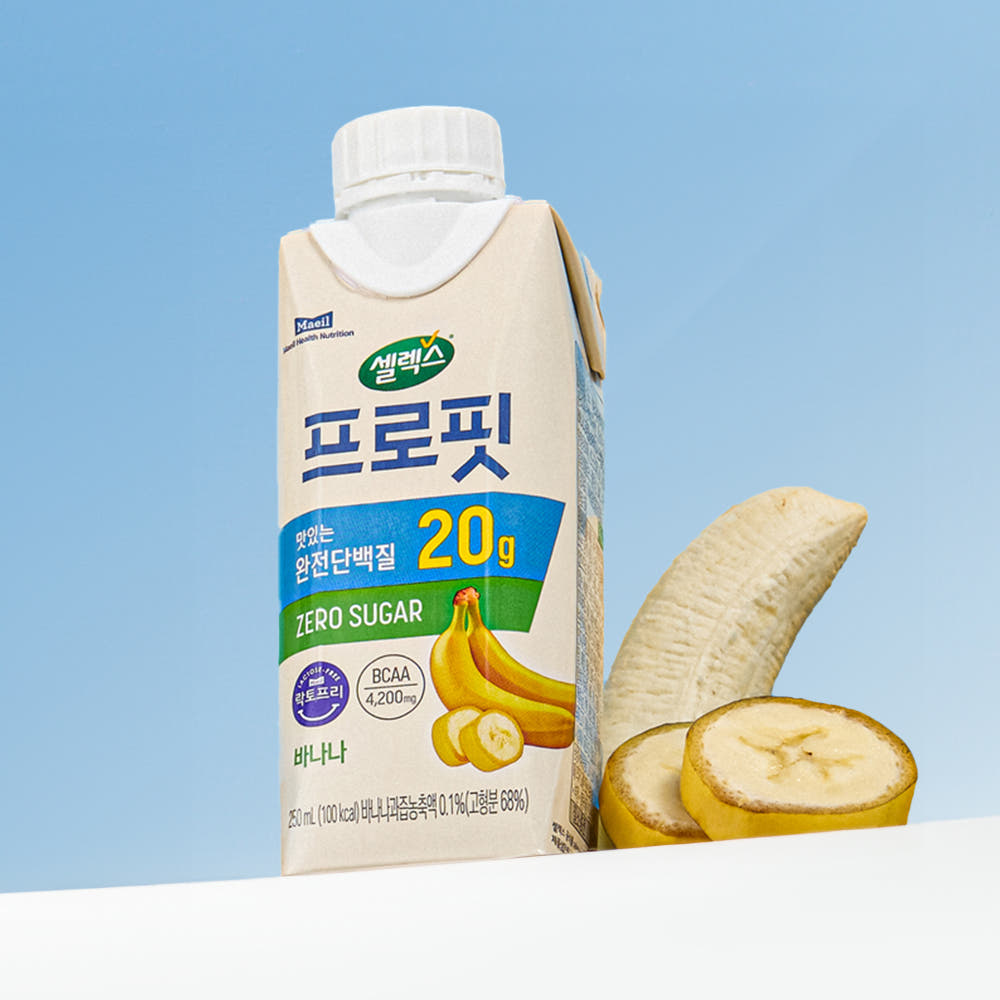 셀렉스 프로핏 완전단백질 음료 바나나 250ml 18팩
