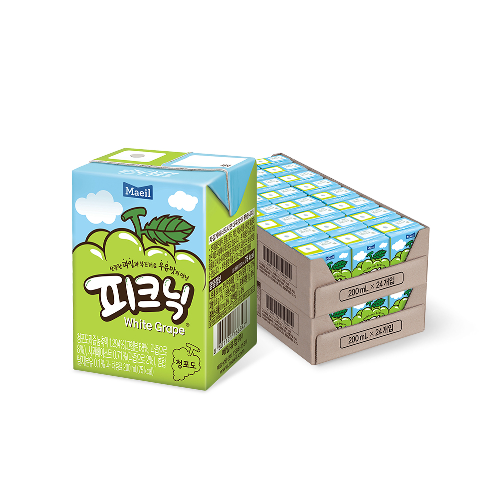 피크닉 청포도 2박스(200ml 48팩)