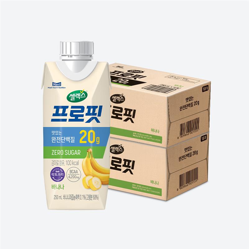 셀렉스 프로핏 완전단백질 음료 바나나 250ml 36팩