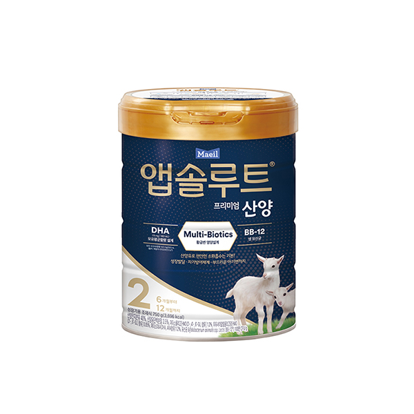 앱솔루트 프리미엄 산양 분유 2단계(6~12개월) 750g 1캔