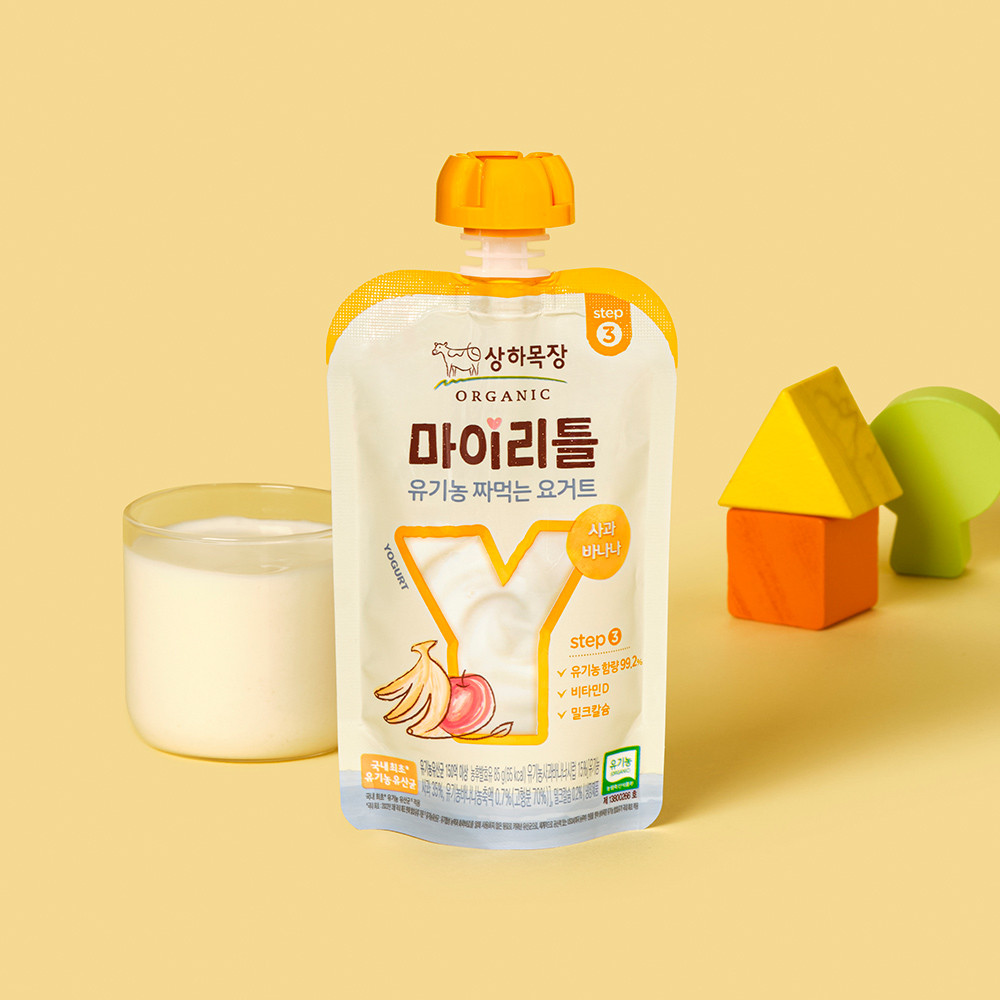 상하목장 마이리틀 유기농 짜먹는 요거트 사과바나나 85g 12팩