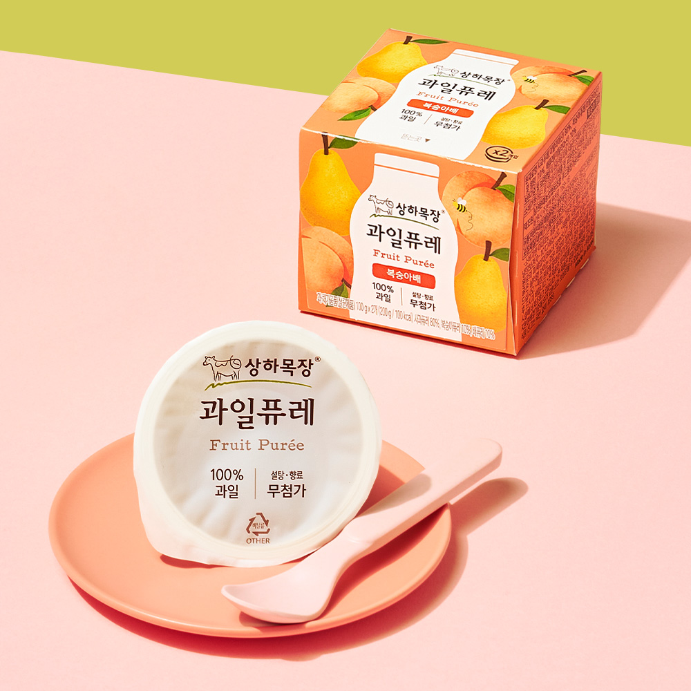 상하목장 과일퓨레 복숭아배 200g 6세트(총12개입)