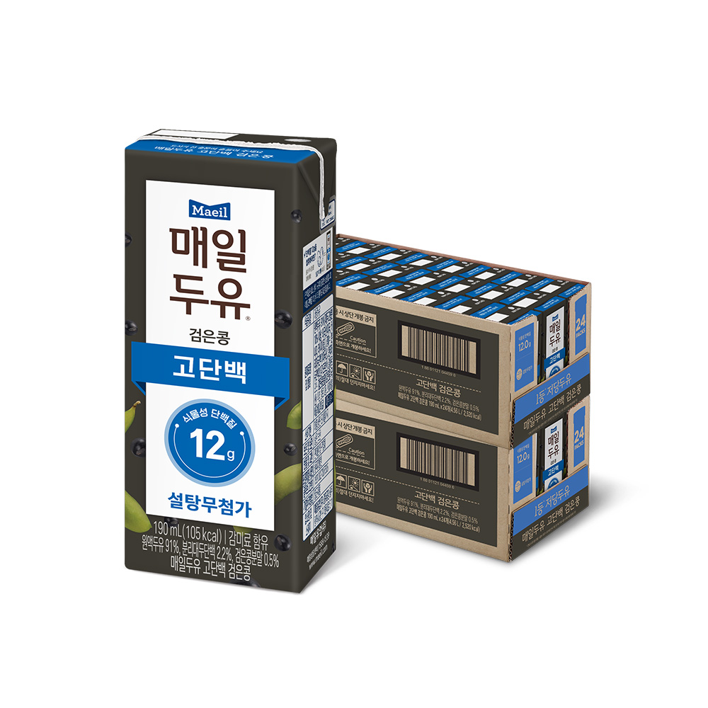 매일두유 고단백 검은콩 저당두유 190ml 48팩