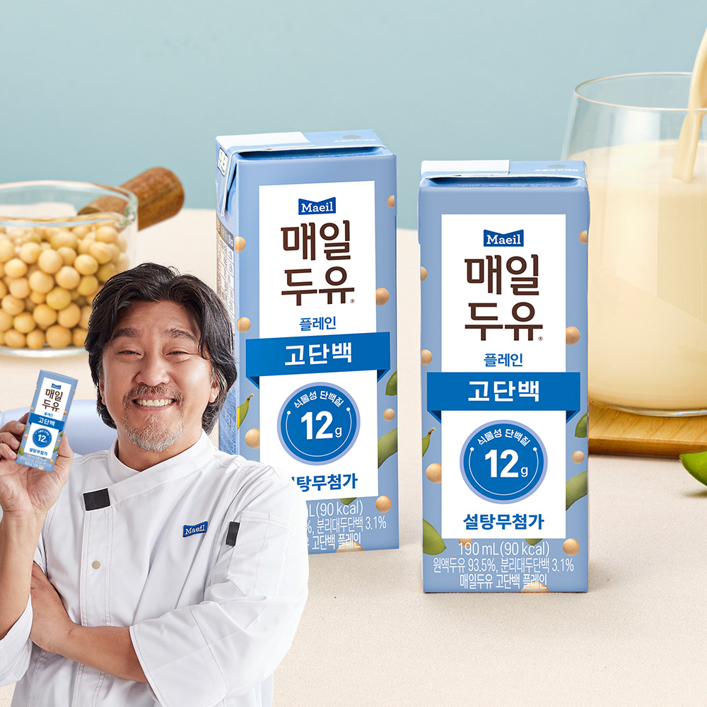 매일두유 고단백 플레인 저당두유 190ml 24팩