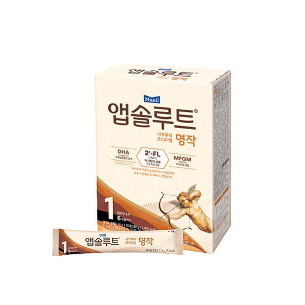 앱솔루트 명작 2FL (HMO) 분유 스틱 1단계(0~6개월) 14g 20포